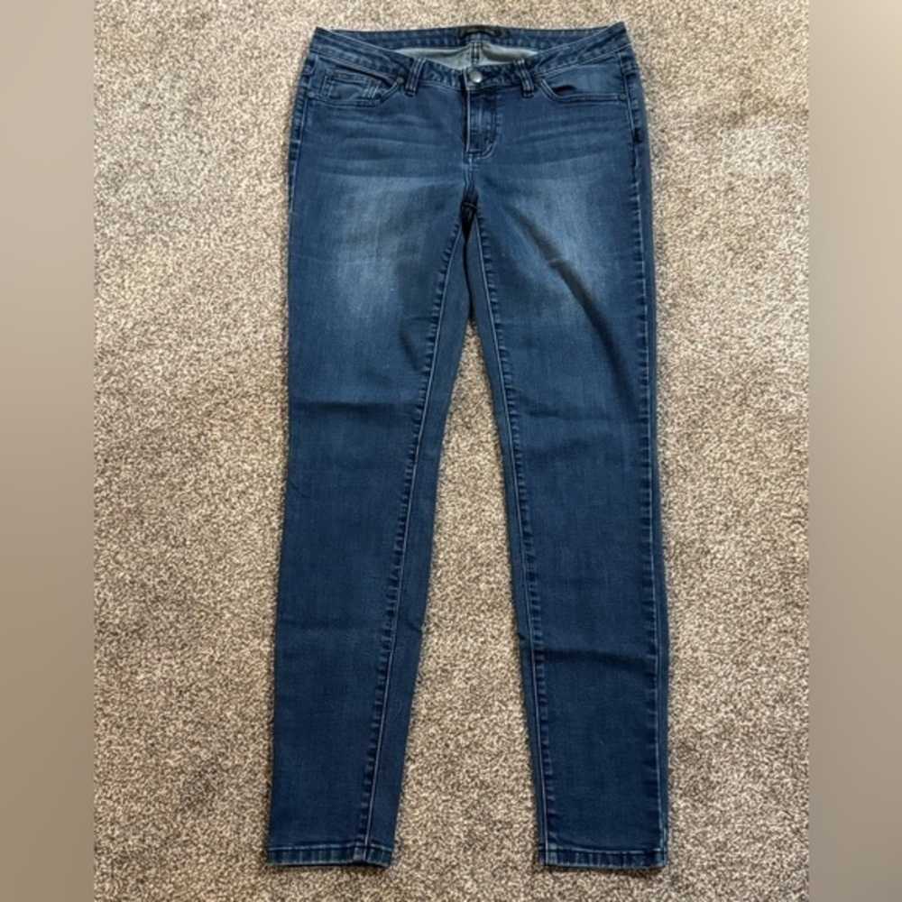Prana Jeans Blue Stretch Blend Denim Slim Faded Medium Wash Womens 8‎ x 29